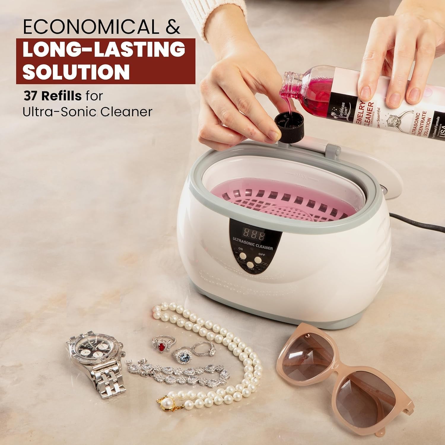 Ultrasonic Cleaner Solution Concentrate - Highly Concentrated All Purpose Cleani
