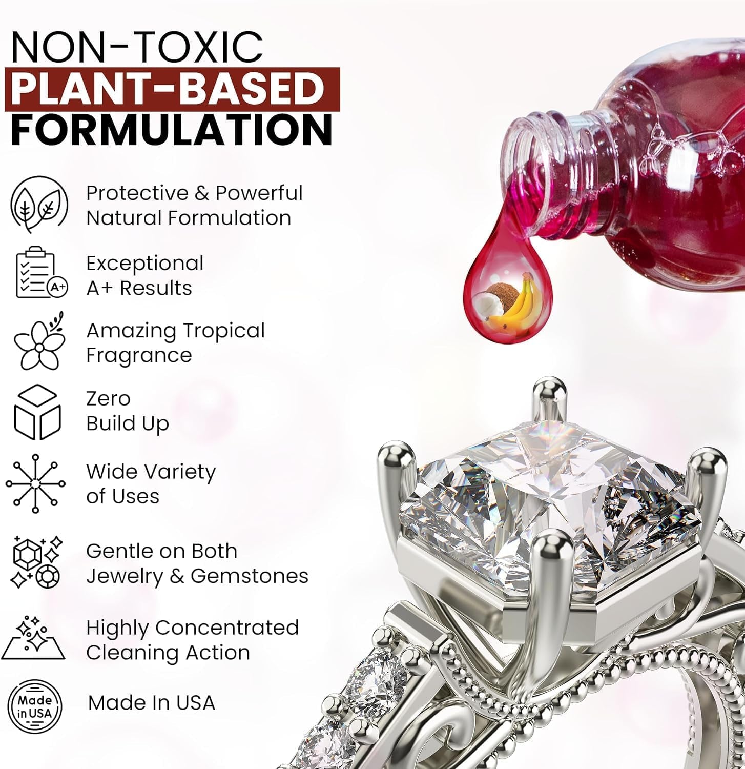 Ultrasonic Cleaner Solution Concentrate - Highly Concentrated All Purpose Cleani